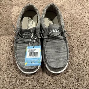 Hey Dude Wally Youth size Y2-Y3 linen stone color (light grey)